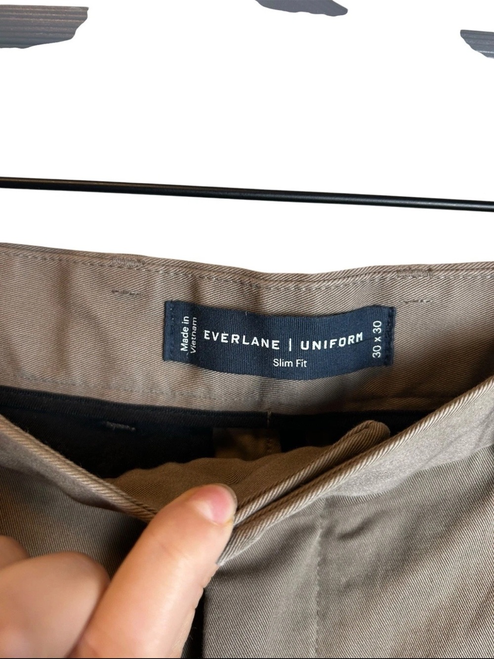 Everlane Uniform Slim Fit Performance Chino Pants Mens 30x30 Khaki Taupe - Picture 2 of 4